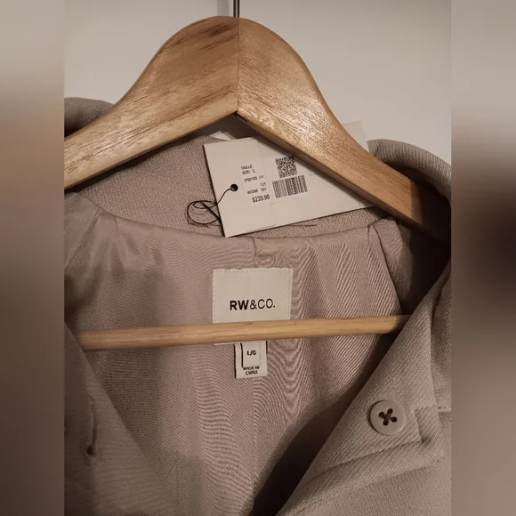 RW&CO. Classic Beige Coat - Picture 5 of 5